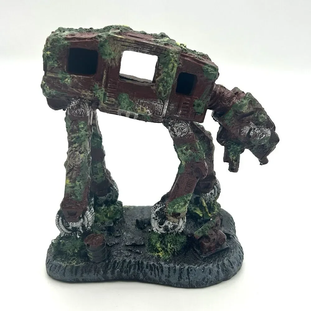 AT-AT Star Wars Walker Aquarium Decor Resin Ornament 6” Fish Tank Statue